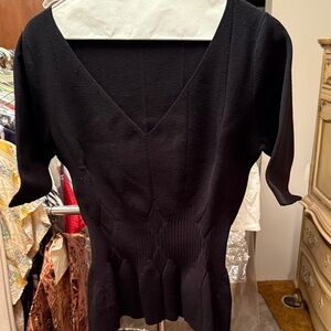 Chic Black Knit Top